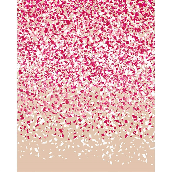 Pink & White Confetti Printed Backdrop