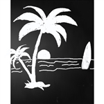Beach Chalkboard Printed Backdrop