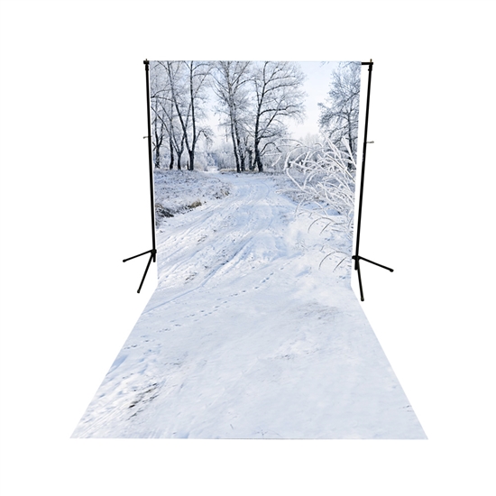 Winter Scene Floor Extended Printed Backdrop
