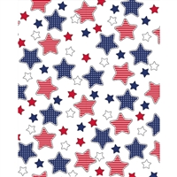 Blue & Red Stars Printed Backdrop