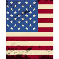 Worn American Flag Printed Backdrop