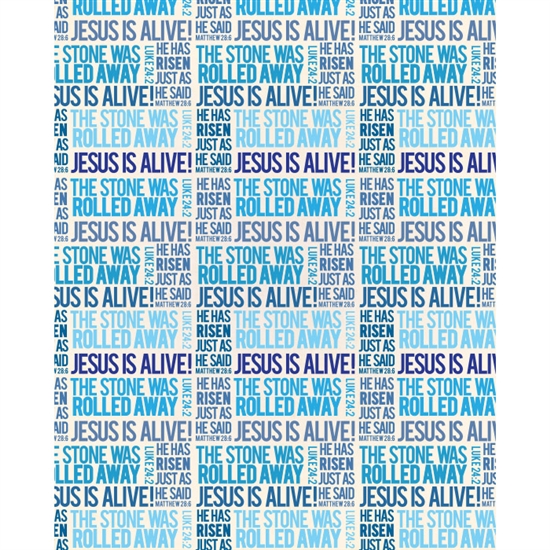 "Jesus is Alive" Printed Backdrop