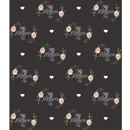 Mother's Day Hearts Printed Backdrop