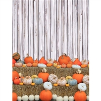 Pumpkin Fence Printed Backdrop
