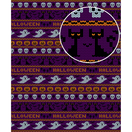 Halloween Sweater Printed Backdrop