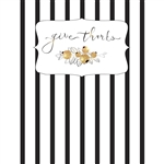 Give Thanks Striped Printed Backdrop