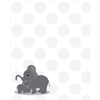 Mother & Baby Elephant Printed Backdrop