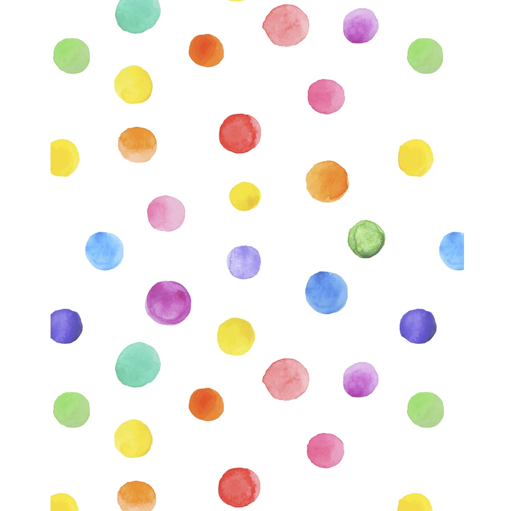 Watercolor Polka Dots Printed Backdrop | Backdrop Express