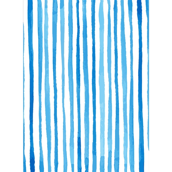 Ocean Blue Stripes Printed Backdrop
