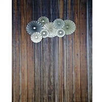 Silver Pinwheels on Wood Printed Backdrop