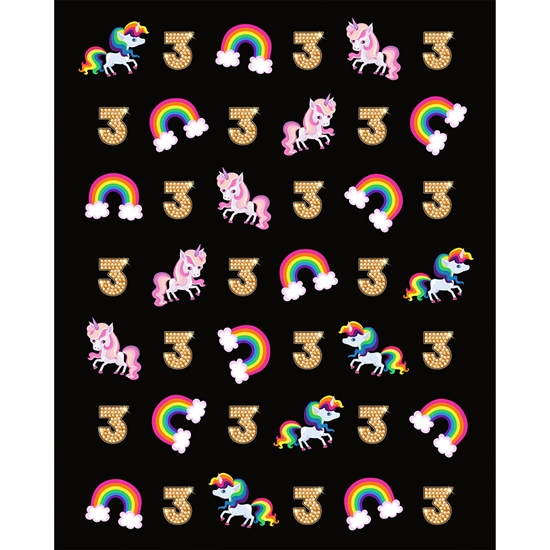 Unicorns & Rainbows Birthday Printed Backdrop