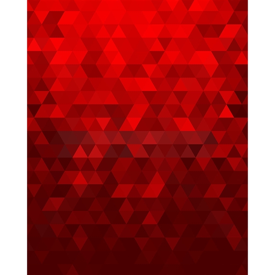 Red Geometric Pattern Printed Backdrop