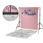 Pink Pinwheels & Cupcakes Vinyl Backdrop Kit