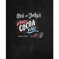 "Hot Cocoa Bar" Custom Printed Backdrop
