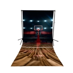 Basketball Court Floor Extended Printed Backdrop