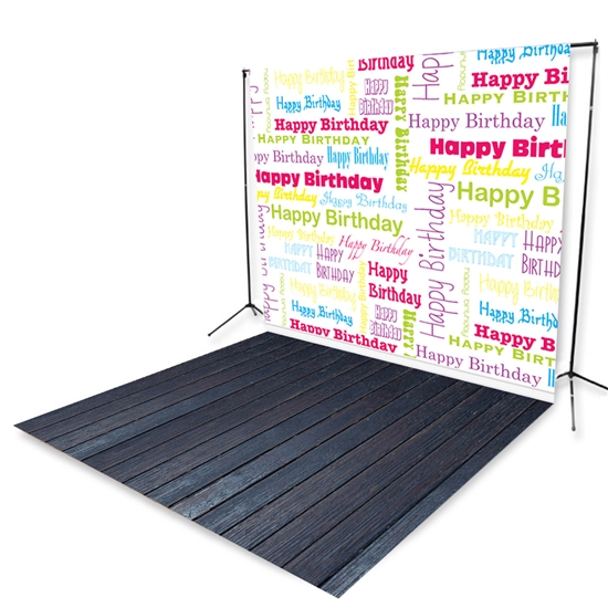 Happy Birthday Floor Extended Printed Backdrop