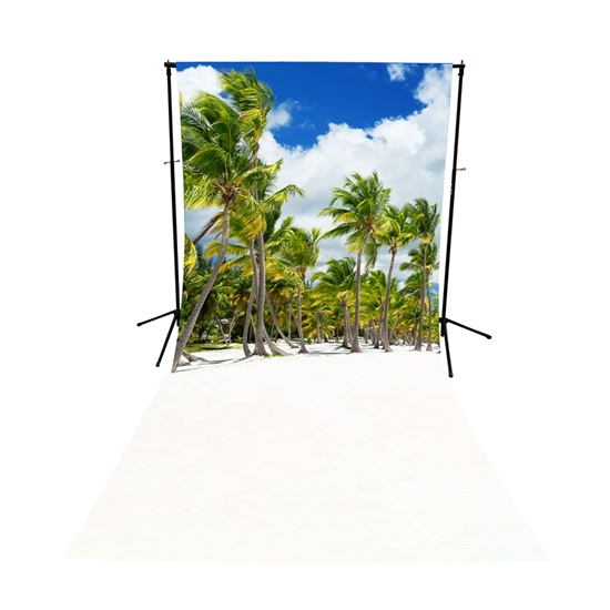 Coconut Palm Trees Floor Extended Printed Backdrop