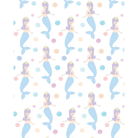 Mermaid Pattern Printed Backdrop