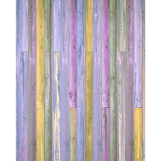 Purple & Yellow Wood Planks Floordrop