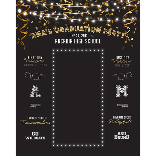 Grad Party Custom Printed Backdrop