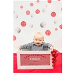 Hanging Red Ornaments Printed Backdrop