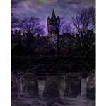 Mysterious Cemetery Printed Backdrop
