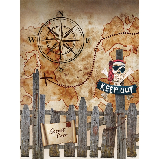 Pirate Fort Printed Backdrop