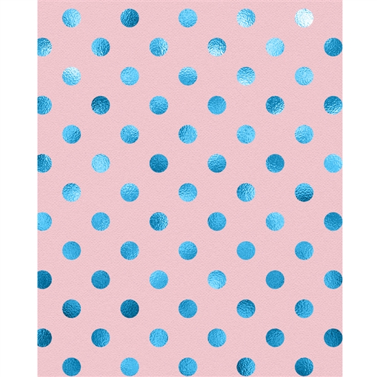 Teal Polka Dots Printed Backdrop