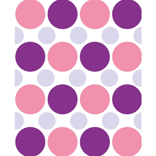 Pink, Purple & Gray Polka Dot Printed Backdrop