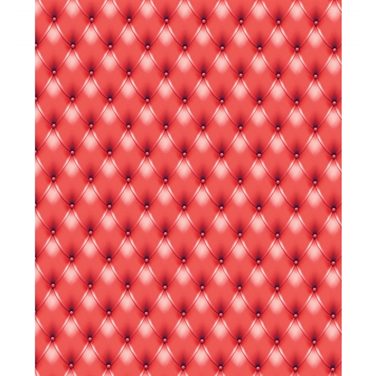 Cherry Red Tufted Printed Backdrop