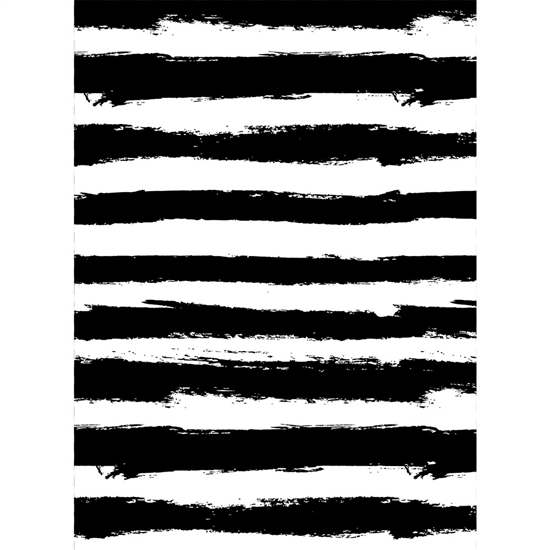 Painted Black Stripes Printed Backdrop