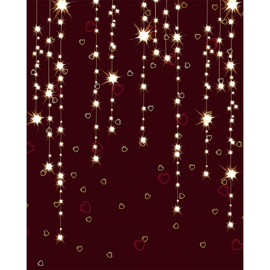 Electric Hearts Printed Backdrop