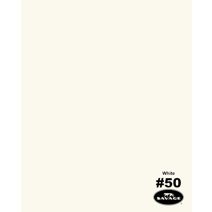 Savage, 53 In. x 36 ft. Widetone Seamless Background Paper Roll (#66 Pure  White)