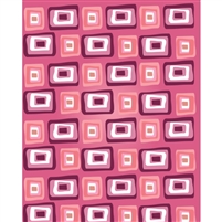 Pink Retro Squares Printed Backdrop