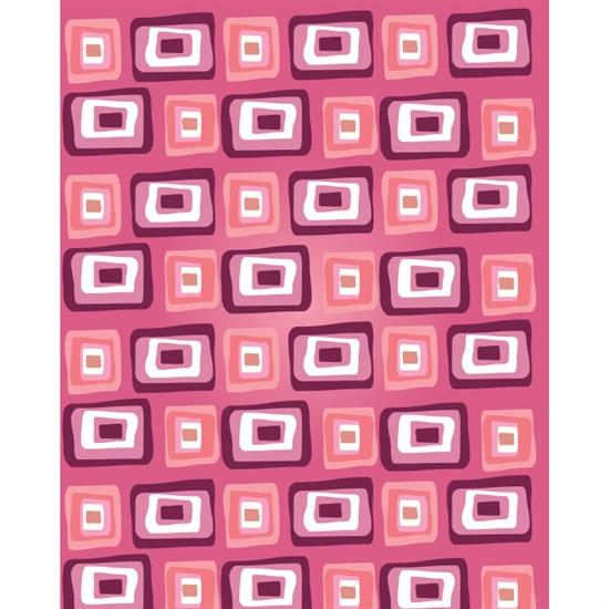 Pink Retro Squares Printed Backdrop