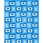 Blue Retro Squares Printed Backdrop