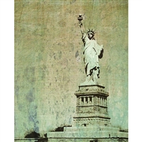 Grunge Statue of Liberty Printed Backdrop