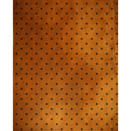 Burnt Orange Polka Dot Printed Backdrop