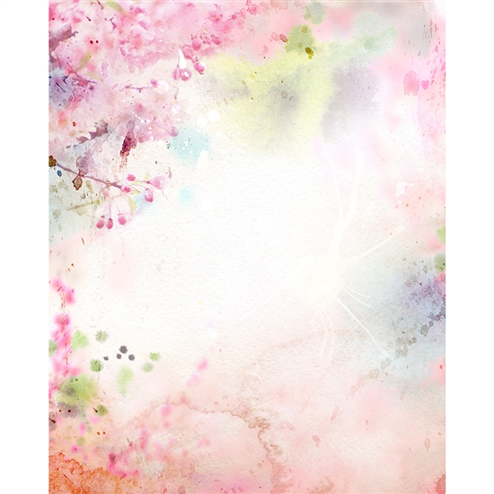 Spring Watercolor Printed Backdrop