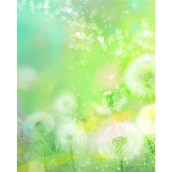 Dandelion Watercolor Printed Backdrop