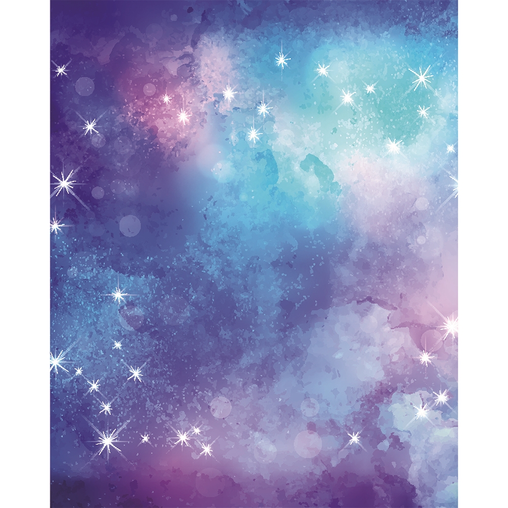 Starry Night Watercolor Printed Backdrop | Backdrop Express