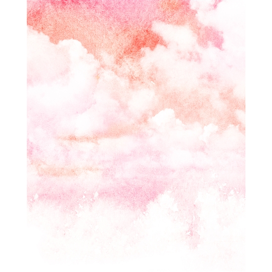 Watercolor Clouds Printed Backdrop