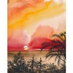 Palm Beach Sunset Printed Backdrop