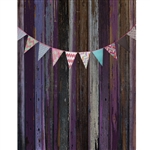Pink and Purple Bunting Printed Backdrop