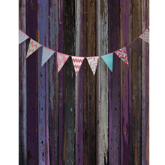 Pink and Purple Bunting Printed Backdrop