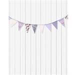 Purple and White Bunting Printed Backdrop