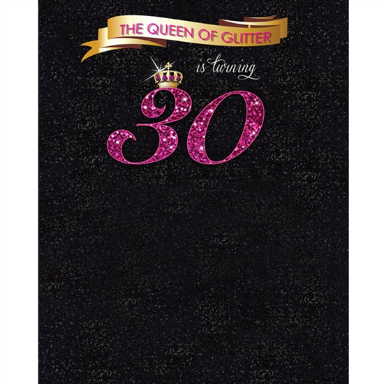 "Queen of Glitter" Custom Birthday Backdrop