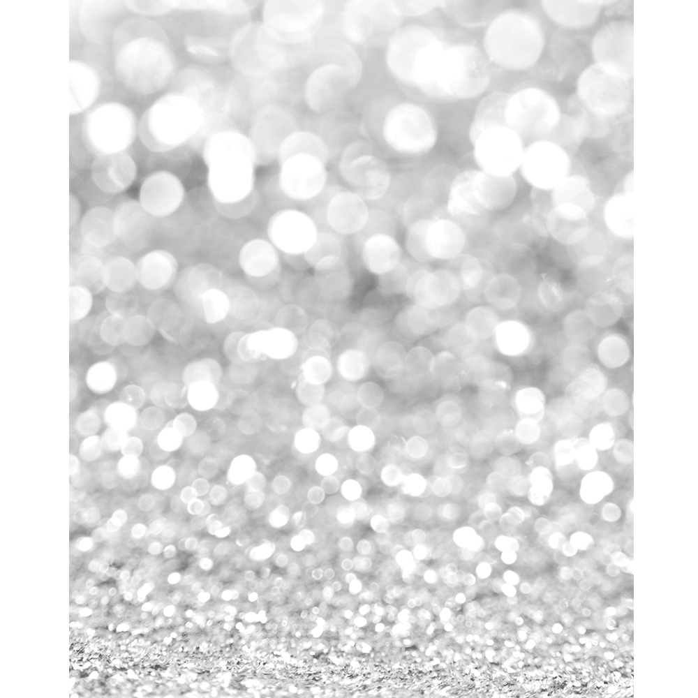 Silver Glitter Bokeh Printed Backdrop Backdrop Express