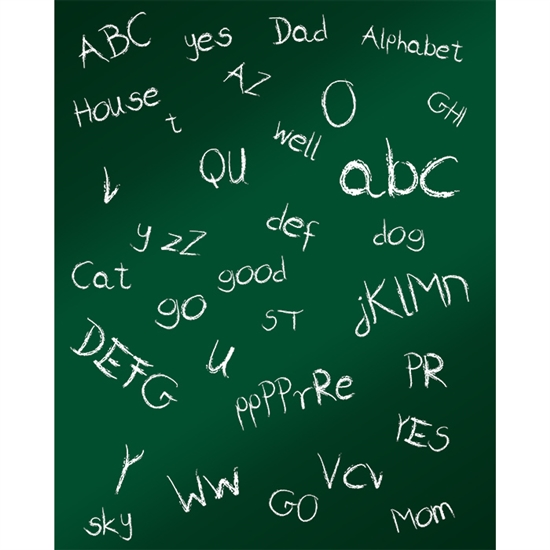 ABC's Chalkboard Printed Backdrop