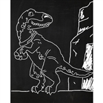 T-Rex Chalkboard Printed Backdrop